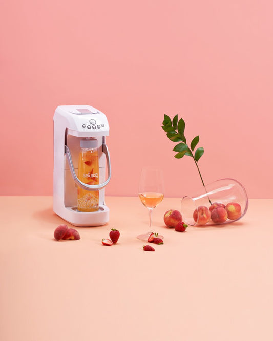Strawberry Peach Wine Spritzer